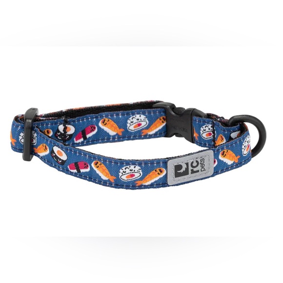 RC Pets Kitty Breakaway Collar 8-10 inches with sushi pattern NWT - Picture 1 of 3